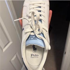 Polo by Ralph Lauren Men's White and Blue Sneakers